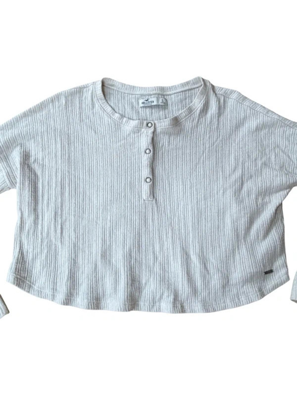 Hollister cropped henley soft ribbed size S 2152